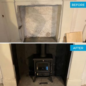 Before and After Stove Installation